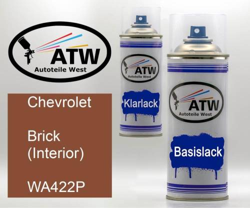 Chevrolet, Brick (Interior), WA422P: 400ml Sprühdose + 400ml Klarlack - Set, von ATW Autoteile West.